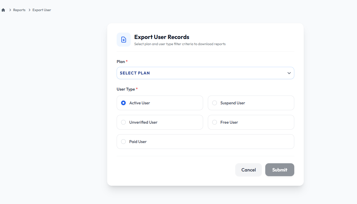 Export User